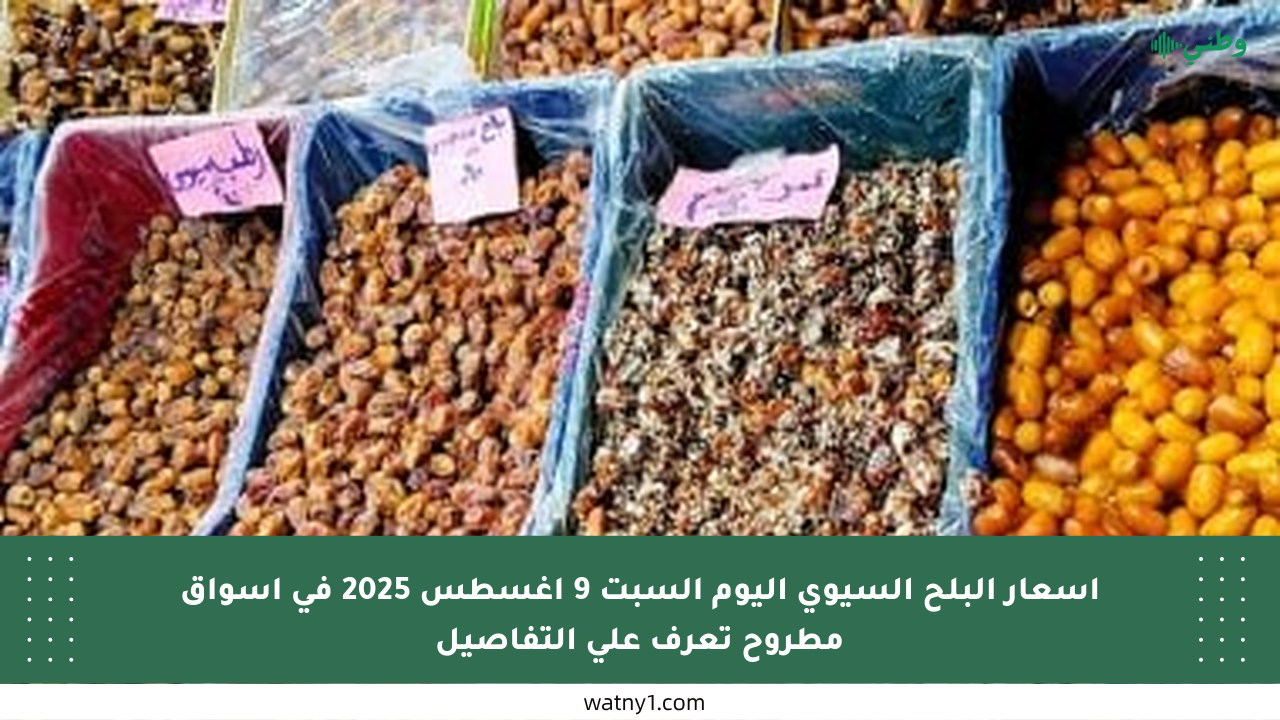 أسعار البلح السيوي اليوم السبت 9 أغسطس 2025 في أسواق مطروح تعرف على التفاصيل